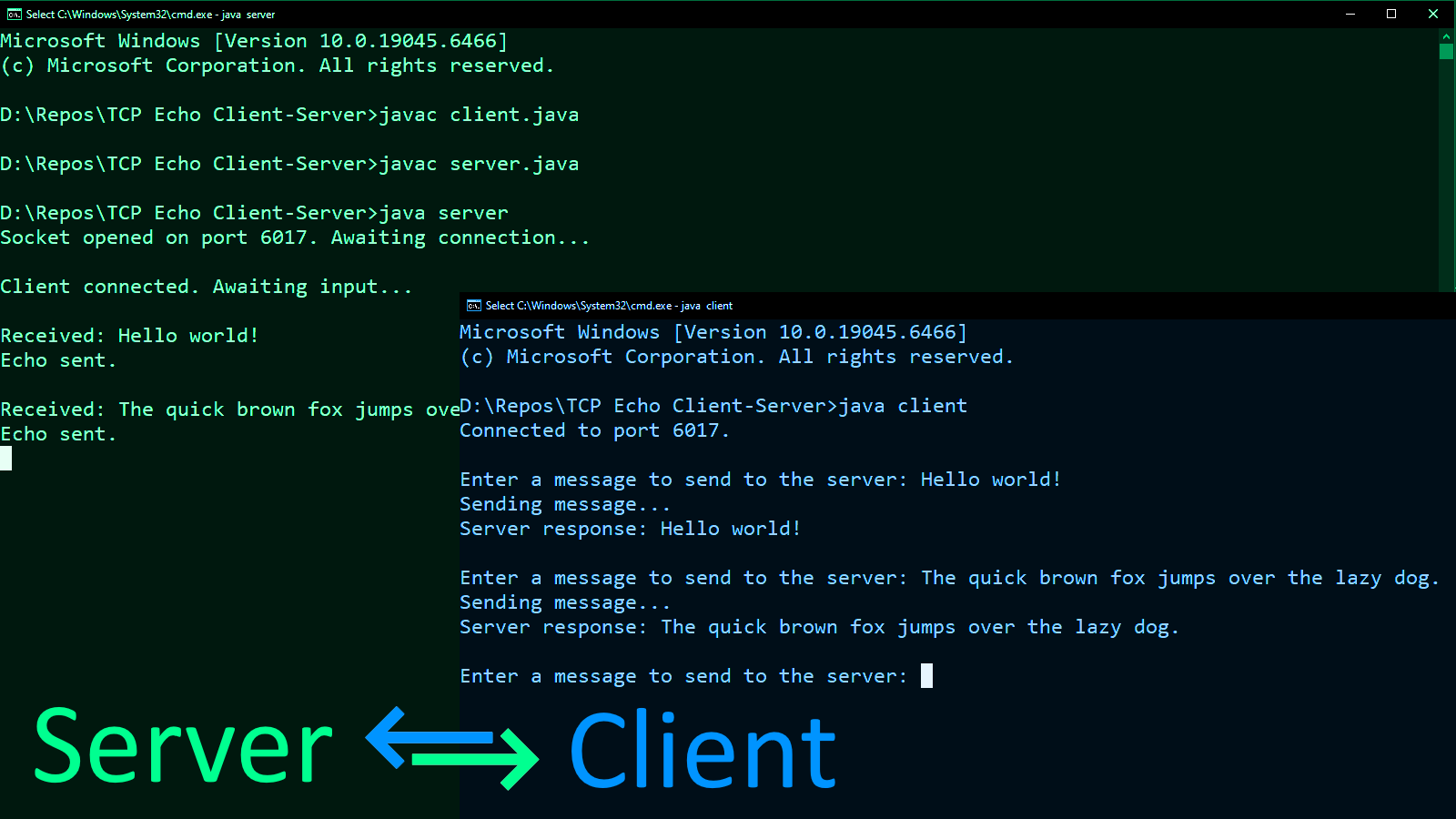 TCP Echo Client-Server